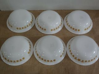 Vintage Corelle Corning Butterfly Gold Cereal Bowls Set Of 6 Size 6 1/4