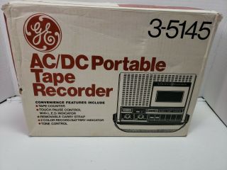 Vintage Ge General Electric Cassette Recorder Player Model 3 - 5145b P - St