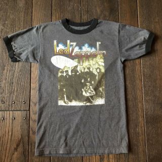 Vintage? Led Zeppelin Ringer T Shirt Sz S/m Hard Rock Bonham Jones Plant Page
