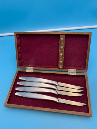 Vintage Gerber Miming Legendary 4 Pc Steak Knife Set American Made