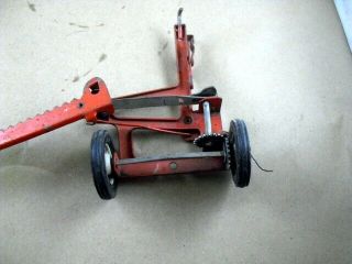 Vintage Tru Scale Red Sickle Bar Hay Mower Tractor Implement Farm Toy Tractor