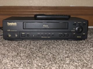 Symphonic 4 Head Vcr With Remote.