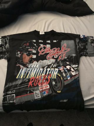 Vintage 1996 Dale Earnhardt All Over Print T Shirt Chase Authentic’s Men’s Xl
