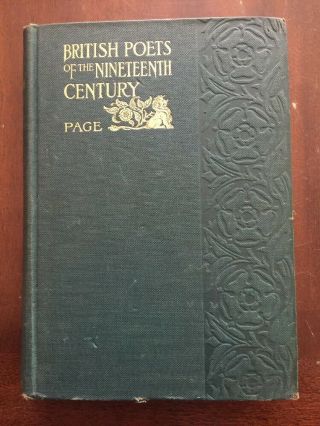1904 British Poets Of The Nineteenth Century Edited By Curtis Hidden Page