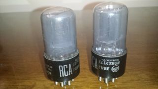 Test Nos Code Matched Pair Rca 6sl7gt Smoked Grey Glass Audio/radio Tube Tv - 7