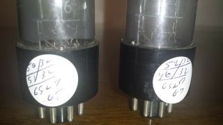 TEST NOS CODE MATCHED Pair RCA 6SL7GT SMOKED GREY GLASS Audio/Radio Tube TV - 7 5