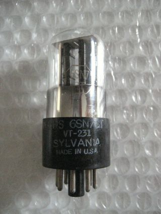 1 X Nos Jan 6sn7 Vt - 231 Sylvania Twin Triode - Matched Sections - 539c