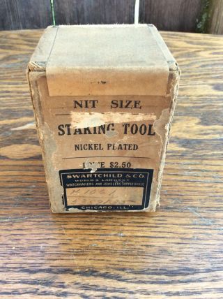 Vintage Clock/watch Makers /repair Persons Miniature Staking Tool Nickel Plated