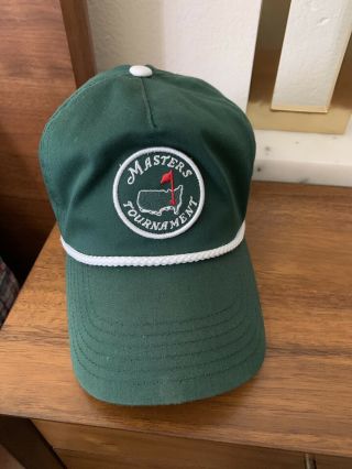 Vintage Masters Augusta Trucker Golf Hat By American Needle,  Leather Backing