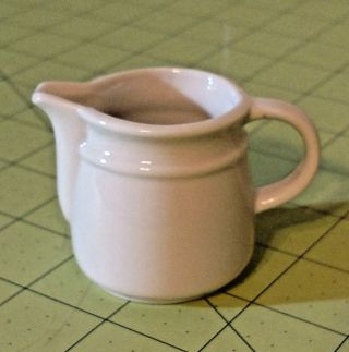 Miniature White Cream Syrup Pitcher Vintage Pier One 2 Inch Ceramic