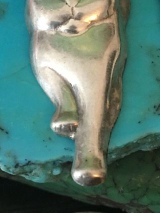 Vintage slinky Cat dangle Earrings Sterling Silver 5 G 3