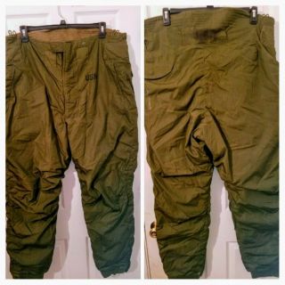 Vtg Wwii Us Navy Department Deck Pants Wool Lined Cont No.  N140 - 62236s - 38761b Xl