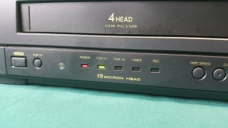 Symphonic SL240C 4 Head Video Cassette Recorder VCR VHS Tape Player 2