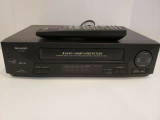 Sharp Vc - A410u Video Cassette Recorder 4 Head Vhs Vcr With Remote