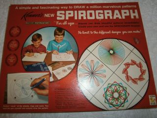 Vintage 1967 Kenner ' s SPIROGRAPH Set No.  401 With Pins Pens Board Box 5