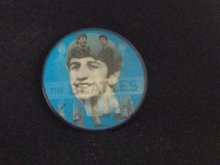 Beatles Vintage I Love Ringo Starr (1964) Blue Vari - Vue Flicker Pin - Back Button