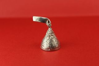 Vintage Sterling Silver Hersey Chocolate Kiss Pendant Signed JJ 6