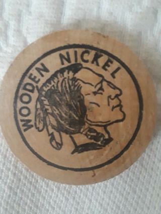 Vintage Wooden Nickel Hunts Pier Wildwood,  Nj