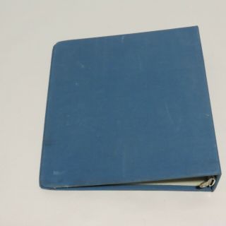 Vintage 3 - Ring Canvas Cloth Blue Binder 2 1/4 " Spine Set Of 2
