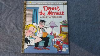 Vintage Book Dennis The Menace A Quiet Afternoon A Little Golden Book 1960 