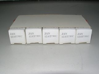 Sleeve Of 5 Nos Sylvania Jan 12at7wc Tubes All Test Strong On Tv - 7d/u