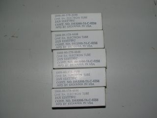 SLEEVE of 5 NOS SYLVANIA JAN 12AT7WC TUBES all test STRONG on TV - 7D/U 2