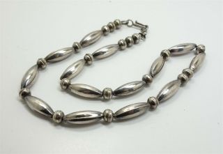 Estate Found Vintage 1970s/80s Retro Sterling Silver Bead Necklace