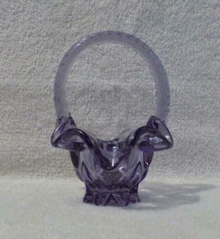 Vintage Fenton Lilac/purple Beaded Diamond Mini Basket - Gorgeous - Perfect - Look