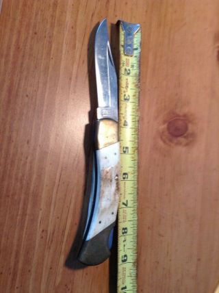 Vintage Parker Imai K - 139 Bone Handle Lockback Pocket Knife Japan Stainless