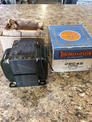 NOS /NIB Vintage Thordarson 26C45 Filter Choke Transformer. 2