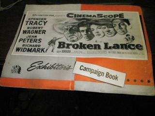Vintage Movie Press Book " Broken Lancr " Spencer Tracy Jean Peters (1953)
