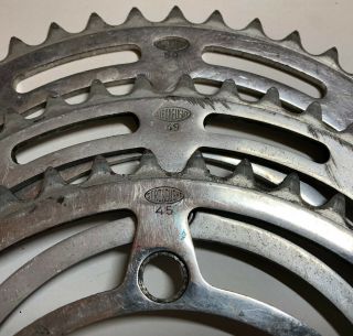 Vintage Stronglight Model 93 Chainrings,  45t 49t 50t