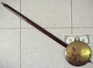 Large Vintage Clock Pendulum - 5 7/8 " Bob - - 25 1/2 " Rod