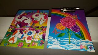 Vintage 1990’s Lisa Frank Roses Butterflies Clipboard High And Bunny Fun Folder