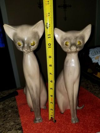 Vintage Anthony Freeman McFarlin Calif Pottery CATS Signed 137 Sphinx Siamese 3