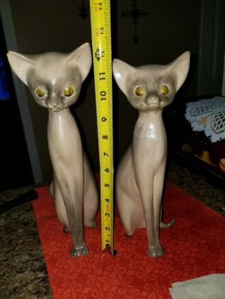 Vintage Anthony Freeman McFarlin Calif Pottery CATS Signed 137 Sphinx Siamese 5
