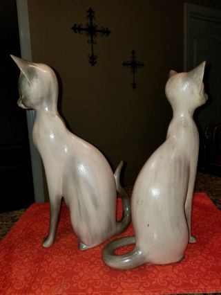 Vintage Anthony Freeman McFarlin Calif Pottery CATS Signed 137 Sphinx Siamese 8