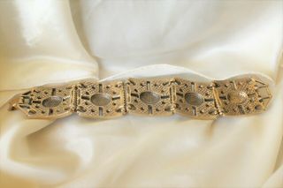 Vintage Sarah Coventry Cabochon Bracelet : Very Ornate 5