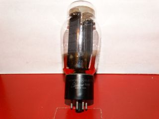 1 X 5u4g G.  E.  Tube Black Plates D - Getter Hanging Filament 1946