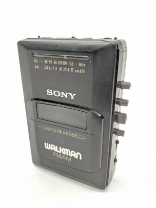 Vintage Sony Radio Cassette Player Portable Walkman Wm - Af48/bf48 - Parts Only
