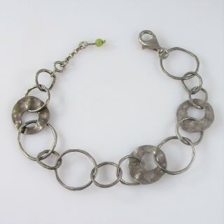 Silpada Panel Link Bracelet Vintage Sterling Silver 14.  5g | 8 "