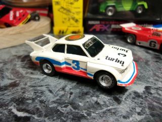 Vintage Aurora Afx Slot Car Bmw 320i Turbo W/r/b W/sticker W/w/lights 1980