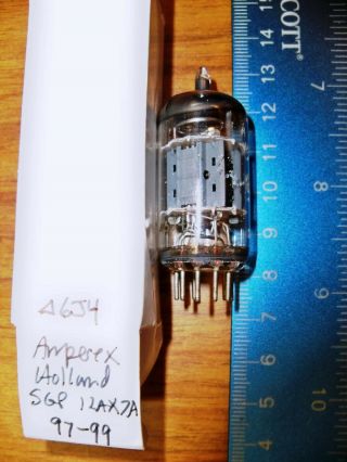 Strong Amperex Short Gray Plate O Getter 12AX7A / ECC83 Tube 2 4
