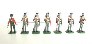 Vintage Rose Miniatures 54mm Lead Toy Soldiers 7x British Napoleonic Infantry 3