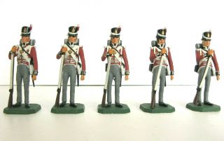 Vintage Rose Miniatures 54mm Lead Toy Soldiers 7x British Napoleonic Infantry 4