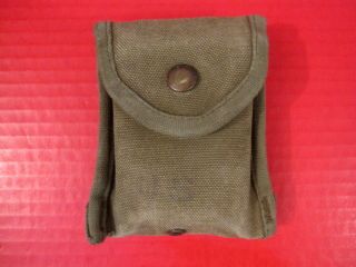 Vietnam Era Us Army M1956 Canvas First Aid Kit Or Compass Pouch - 1960 