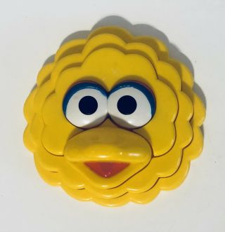 1996 Tyco Sesame Street Big Bird Plastic Stacking Puzzle Vintage