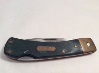 Vintage 1990’s Schrade Old Timer 50t U.  S.  A Green Bruin Lockback Folding Knife