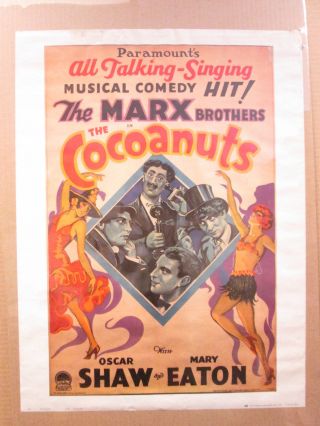 Vintage Cocoanuts The Marx Brothers Musical Comedy Reprint Ad Poster 9842