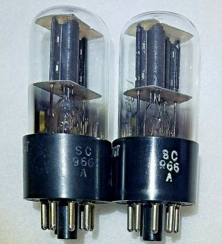 Pair 6SL7GT RCA Gray Glass Vacuum Tubes,  TV - 7D 100, 2